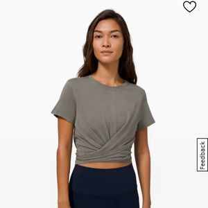 Lululemon Time to Restore Short Sleeve Olive Size 6